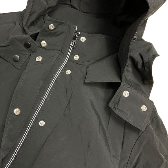 J Crew Rain Jacket XXL Tall Perfect Black Hooded Water Resistant Travel - Picture 14 of 16